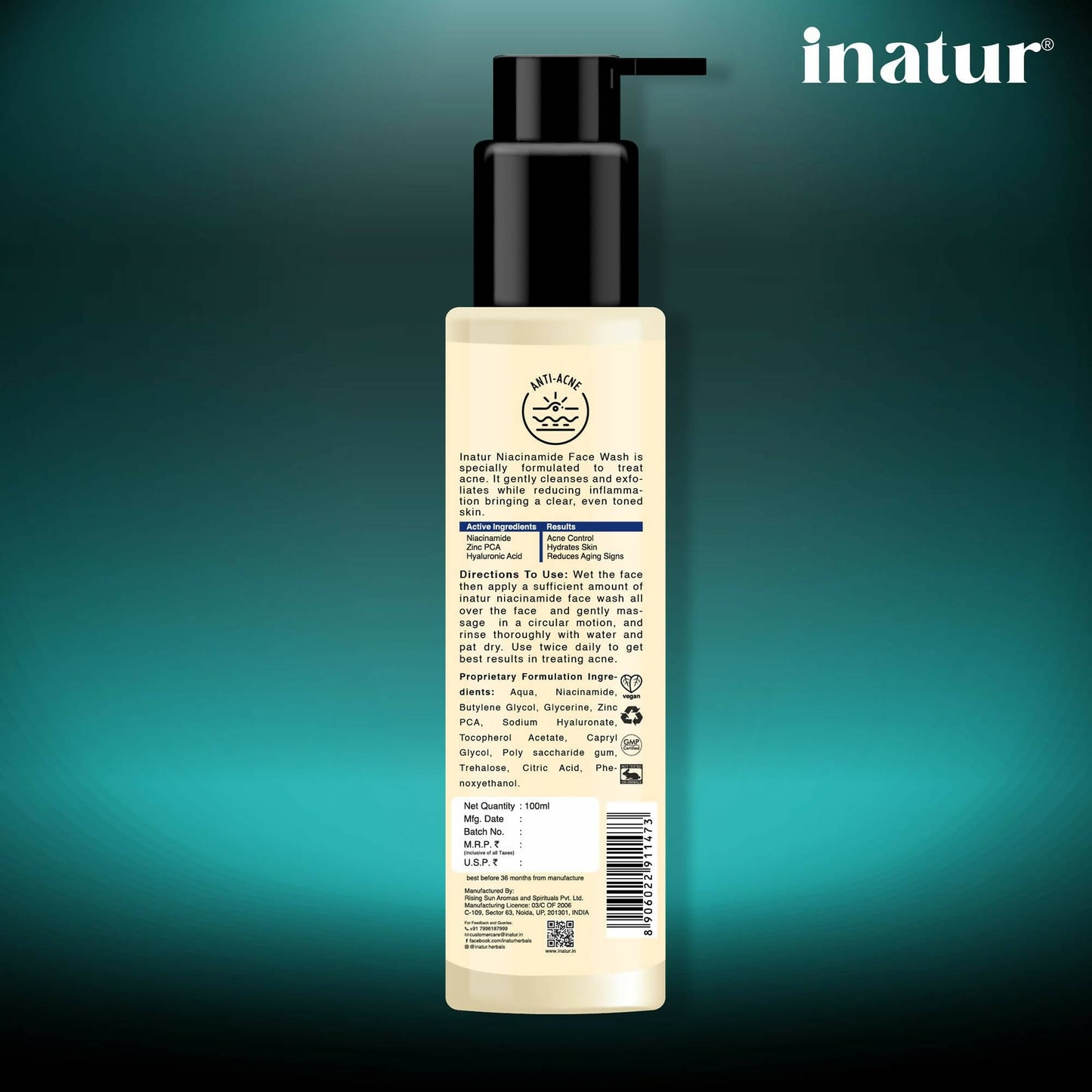 Inatur Niacinamide Face Wash - Swadesiicart