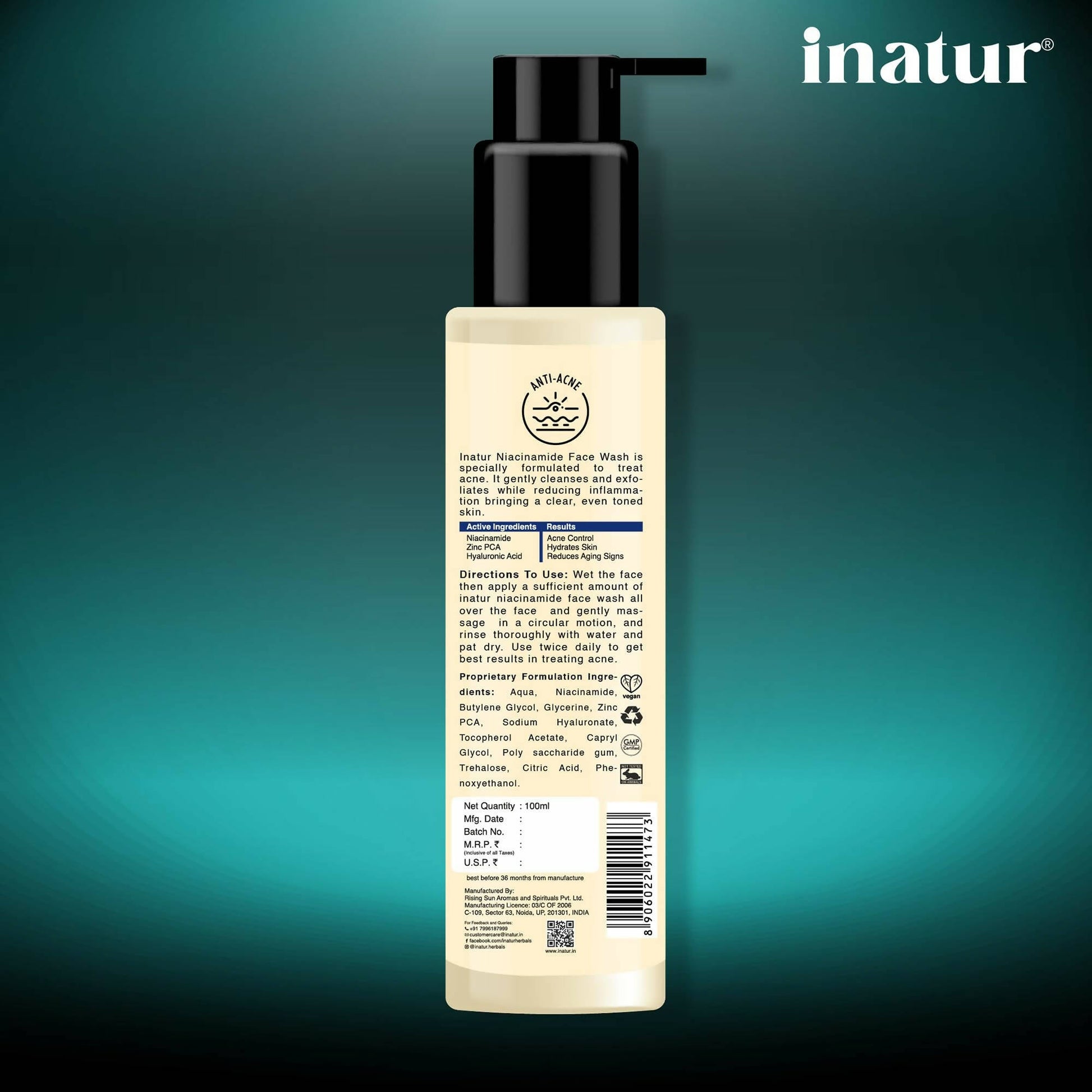 Inatur Niacinamide Face Wash - Swadesiicart