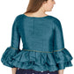 Aastha Fashion Women's Teal Art Silk Bell Sleeves attire with Poly Cotton Lining Blouse