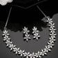 NVR Women Silver Plated Cz Stone Handcrafted Jewellery Set - Swadesiicart