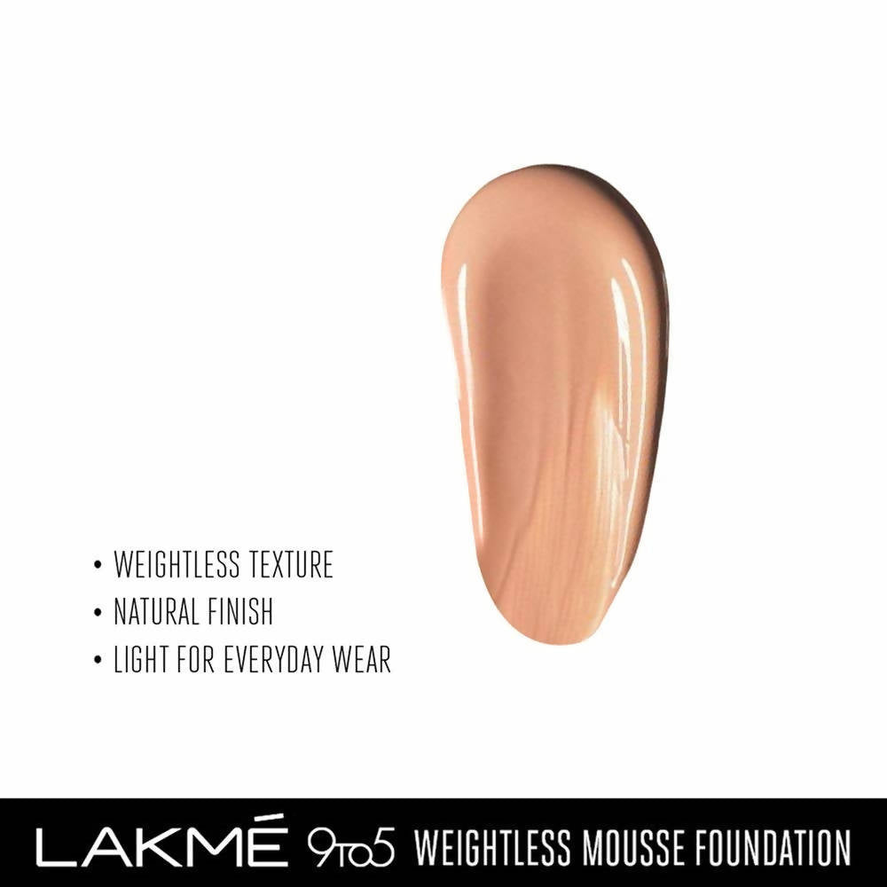 Lakme 9 to 5 Weightless Mousse Foundation - Rose Ivory - Swadesiicart