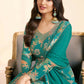 Anaita Teal Green Chinon Stitched Suit with Multi Digital Print