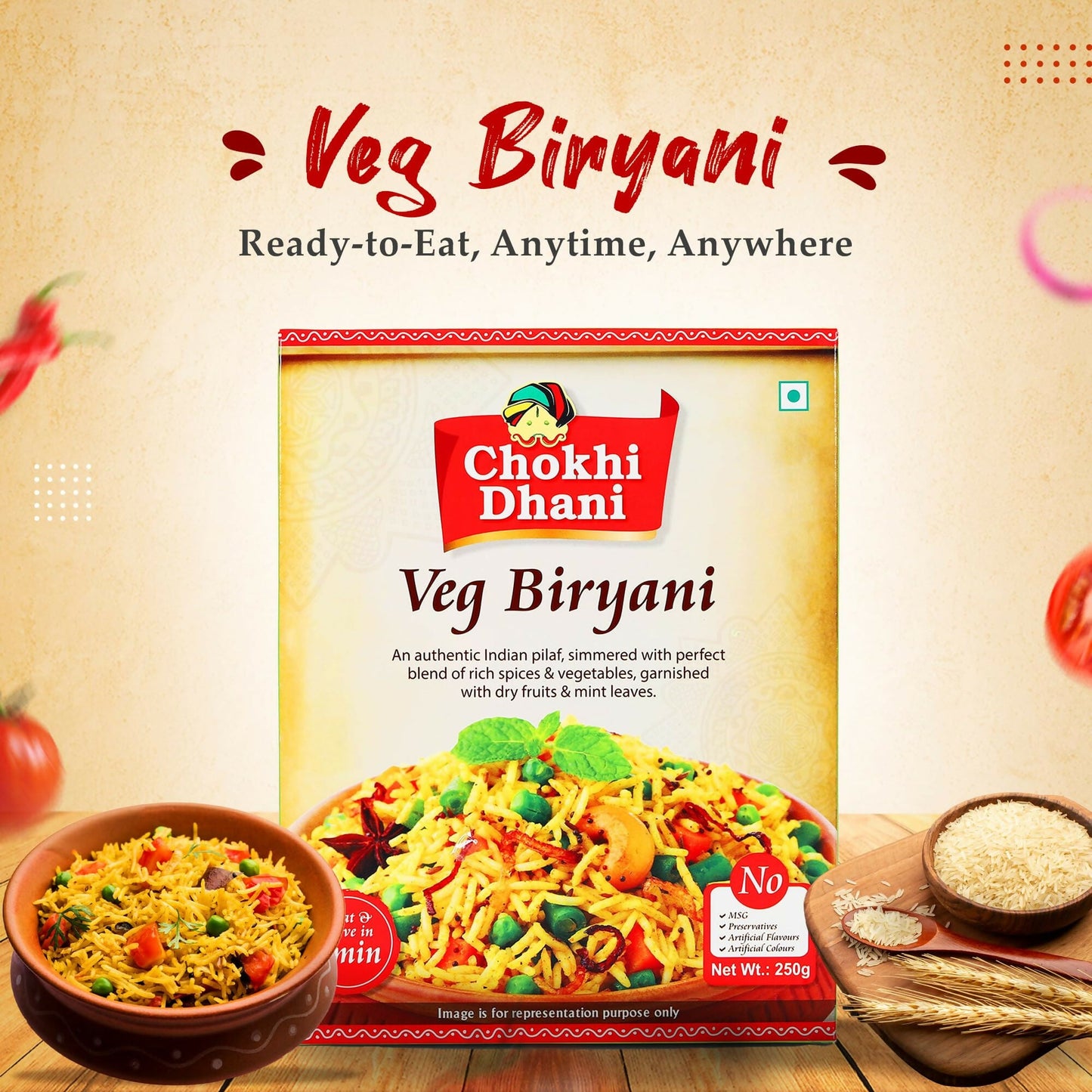 Chokhi Dhani Veg Biryani Instant Premix - Swadesiicart