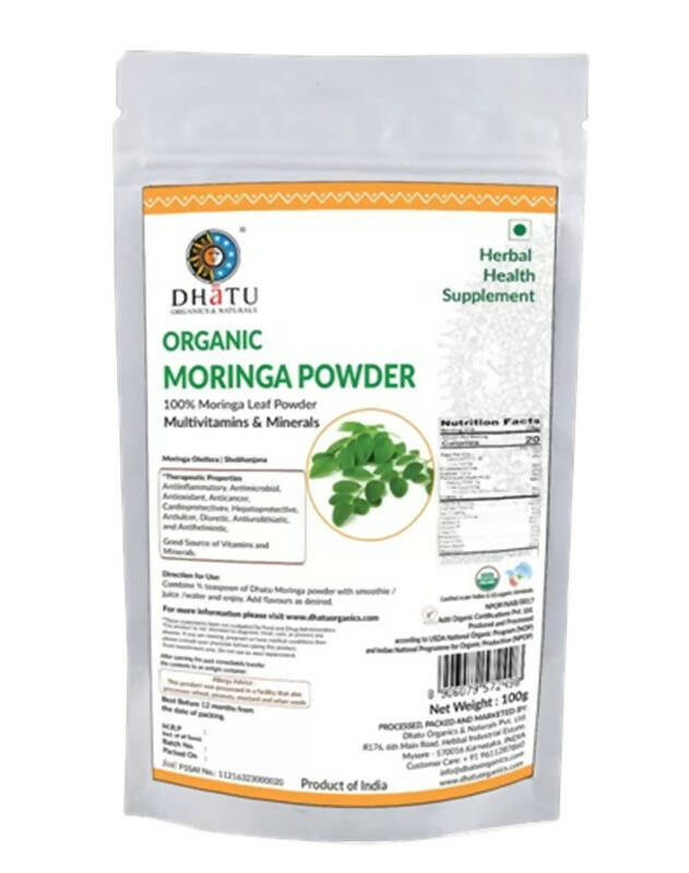 Dhatu Organics & Naturals Moringa Powder | Swadesiicart