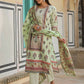 Juniper Women's Lime Green Cambric Floral Placement Printed Straight Fit Kurta Sets | Swadesiicart