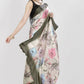 Aayaa Designer Printed Satin Saree - Multi Color