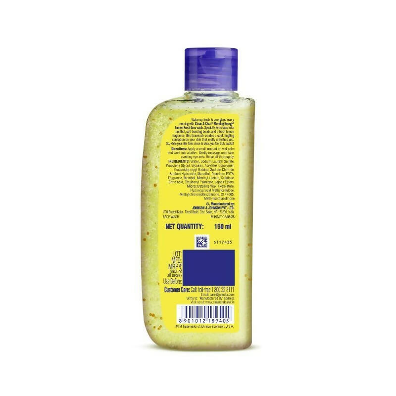 Clean & Clear Morning Energy Lemon Fresh Face Wash - Swadesiicart