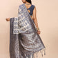 Shree Shyam Fashion Linen Cotton Navy Blue Saree
