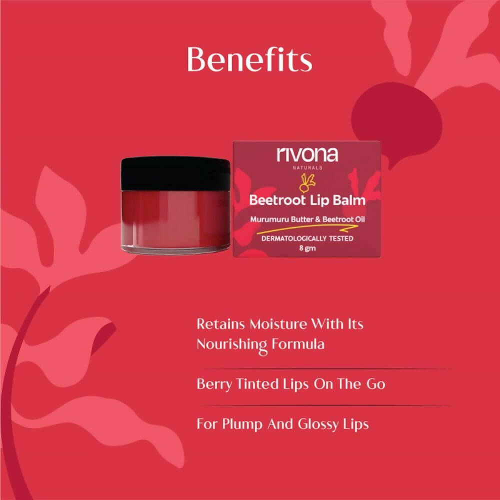 Rivona Naturals Beetroot Lip Balm - Swadesiicart