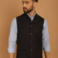 Even Apparels Pure Wool Nehru Jacket - Black | Swadesiicart