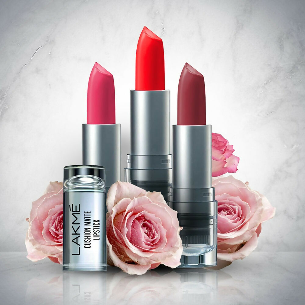 Lakme Cushion Matte Lipstick - Mauve Spice - Swadesiicart