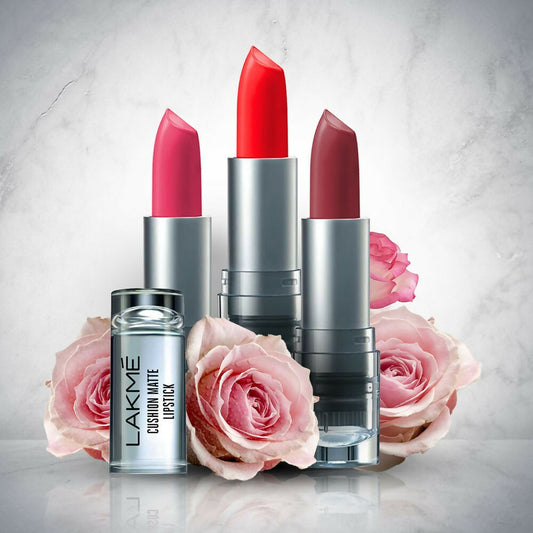 Lakme Cushion Matte Lipstick - Mauve Spice - Swadesiicart