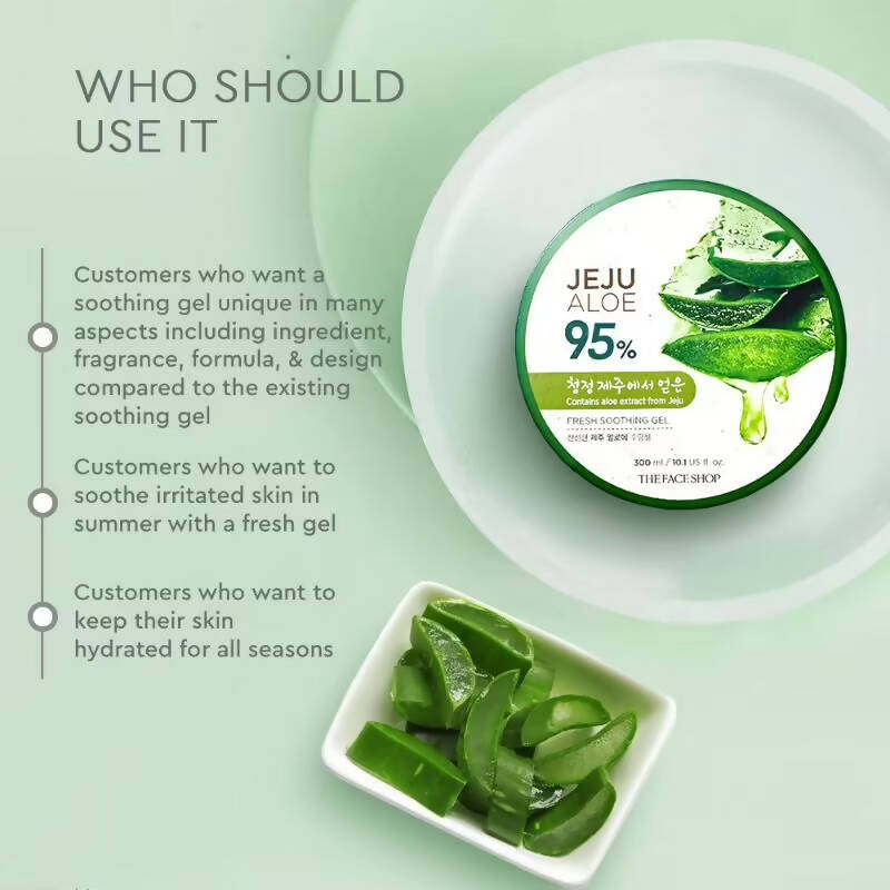 The Face Shop Jeju Aloe Fresh Soothing Gel - Korean Skincare | Swadesiicart