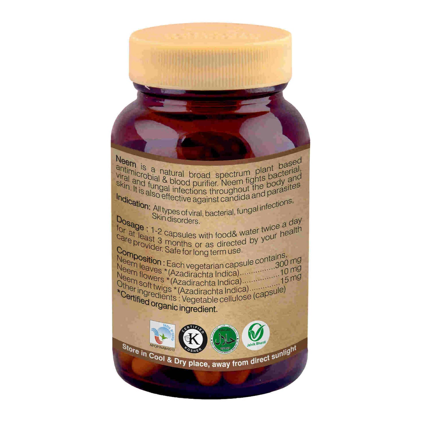 Organic Wellness Neem Capsules - Swadesiicart