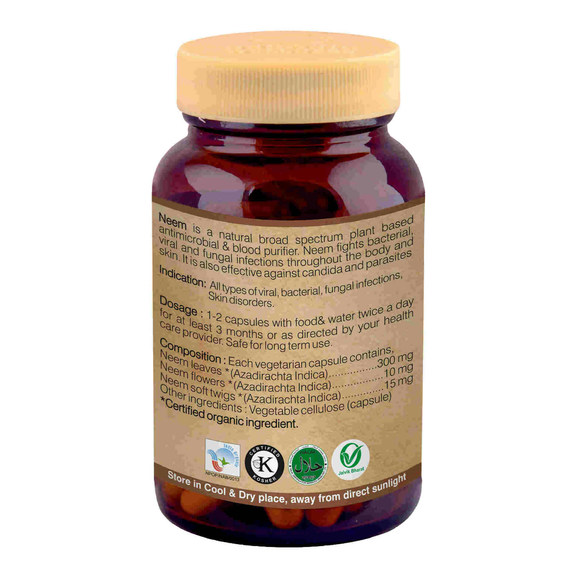 Organic Wellness Neem Capsules - Swadesiicart