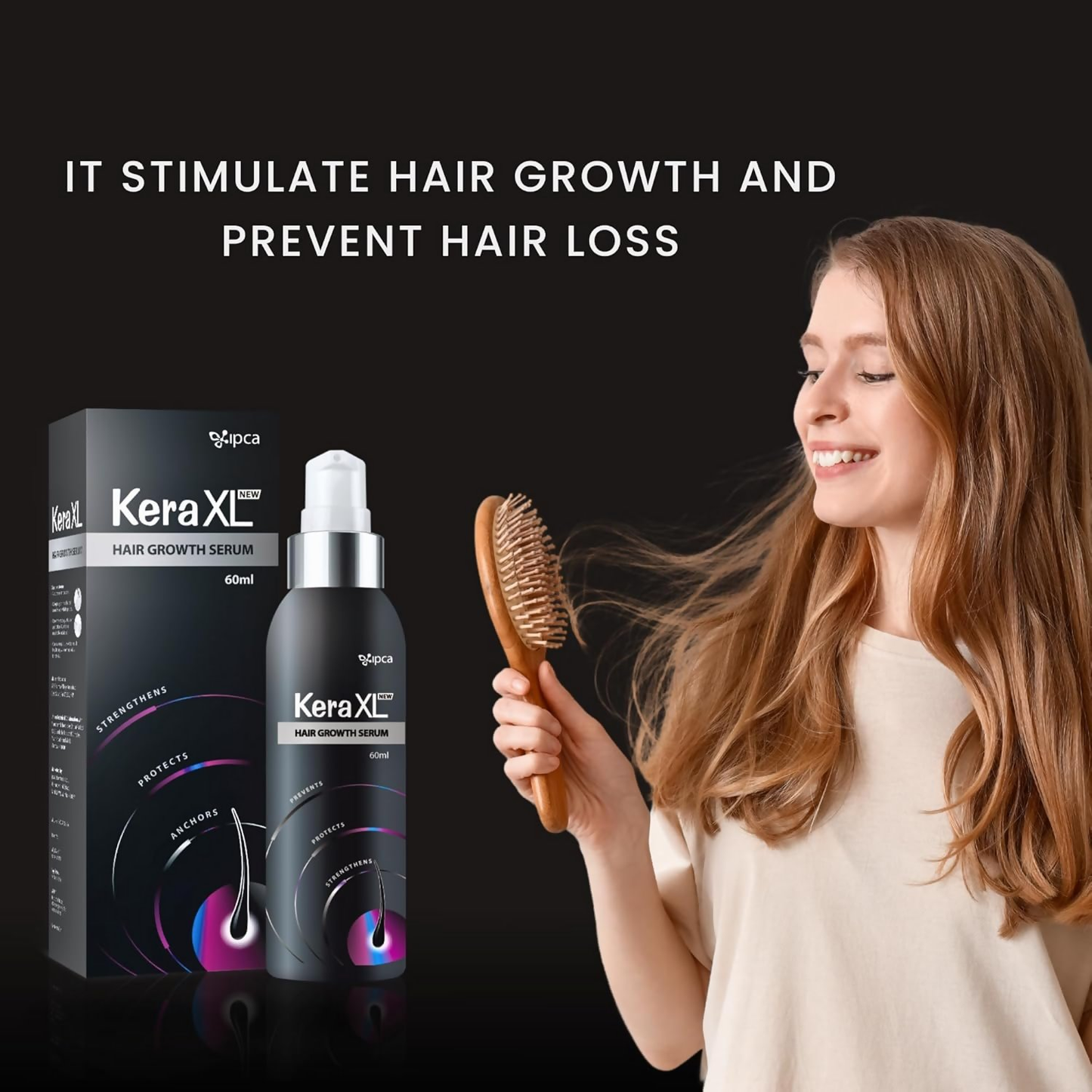 Ipca Kera XL Hair Growth Serum | Swadesiicart