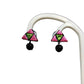 Terracotta Triangle Ear Studs With Drops