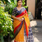 Yellow Polycotton Ethnic Motifs Saree with Unstitched Blouse - Hiral Fashion | Swadesiicart