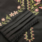 Black Embroidered Chinon Straight Kurta With Trouser & Dupatta - Salimar