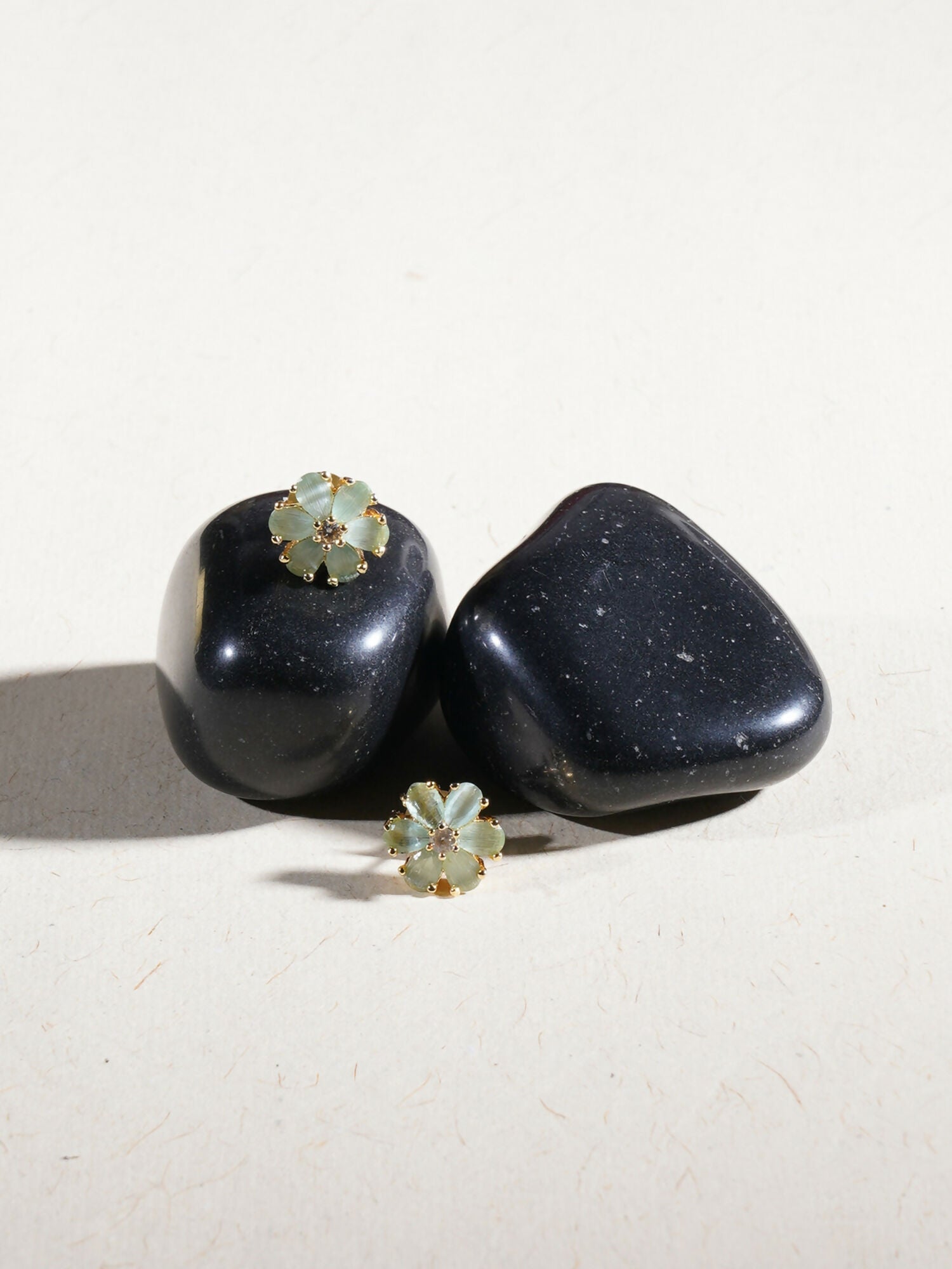 stone stud (Gold) - Ruby Raang - Swadesiicart