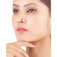Thanu's Craft Oxidised Nose Pin Ring Studs Black Metal Germam silver Nosepin for Women - Swadesiicart