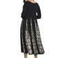 Ahalyaa Black Crepe Foil Printed Anarkali Kurta | Swadesiicart