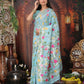 Shree Shyam Fashion Linen Cotton Sky Blue Saree