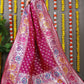 Jyoti Fashion Women's Magenta Banarasi Silk Zari Woven Saree with Blouse | Swadesiicart