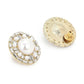 Round Pearl Earrings- Ruby Raang | Swadesiicart