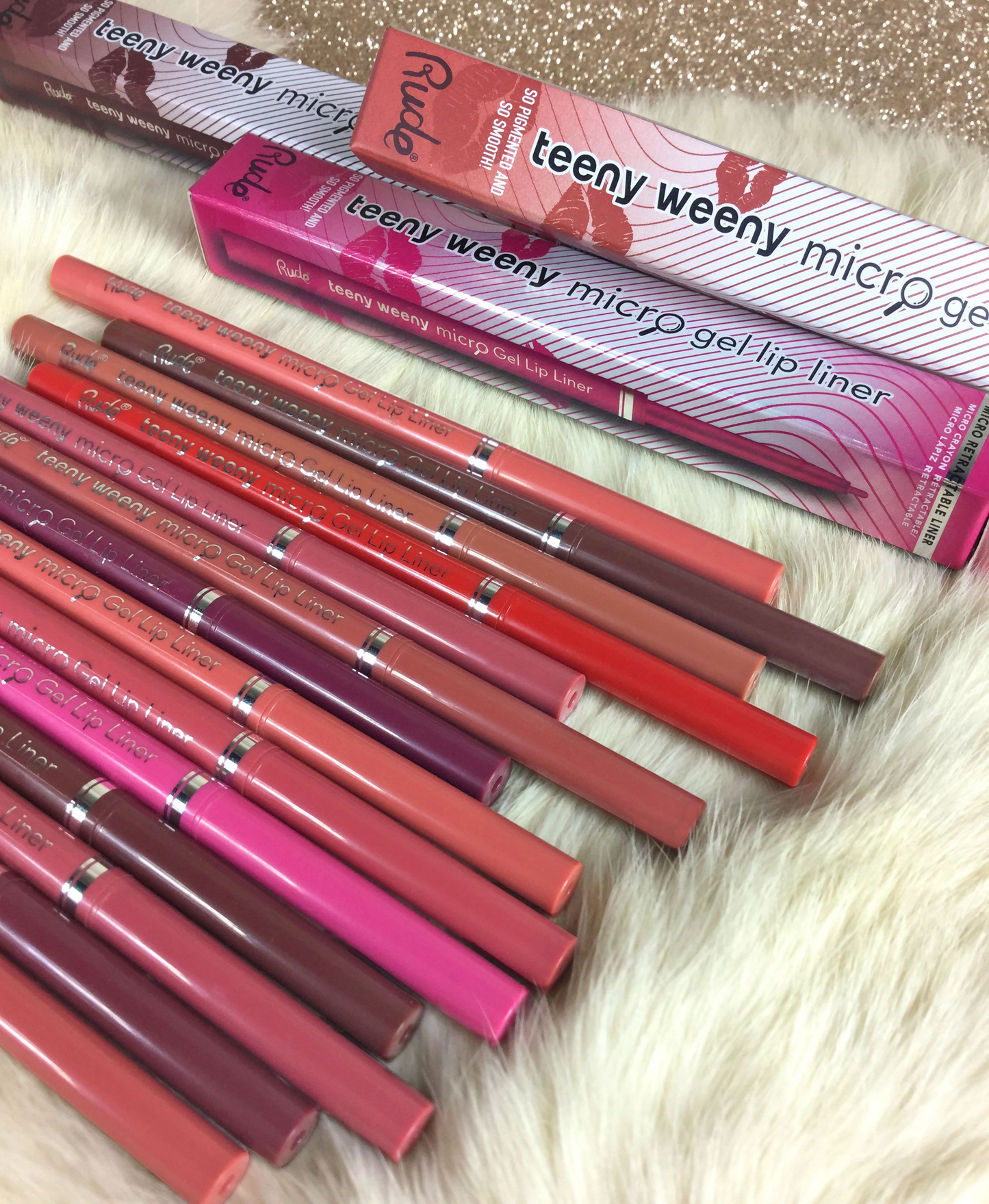 Rude Cosmetics Teeny Weeny Micro Gel Lip Liner - Seeing Red - Swadesiicart
