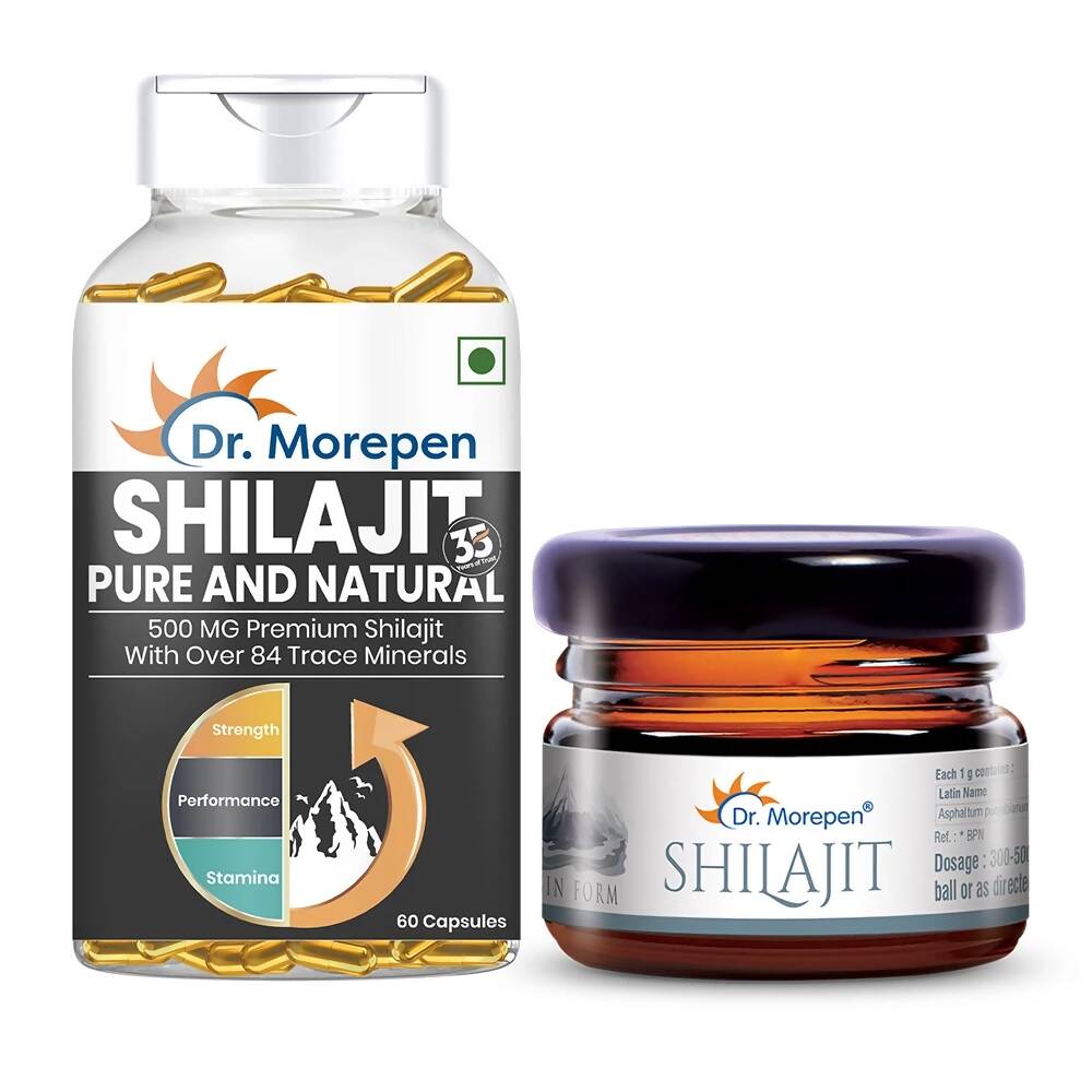 Dr. Morepen Natural & Pure SJ Resin and SJ Capsules Combo - Dr Morepen
