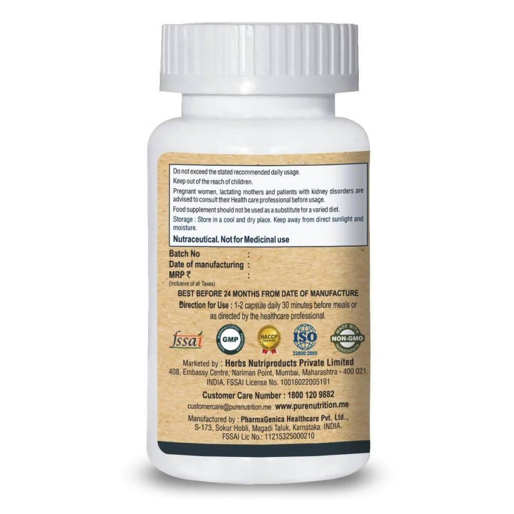 Pure Nutrition Alpha Lipoic Acid Capsules | Swadesiicart