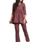 Fab Fashion Dark Purple Co-Ord set - Swadesiicart
