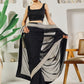 Fab Fashion Black Solid Ready to Wear Saree With Blouse | Swadesiicart