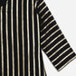 Ahalyaa Black Georgette Stripped Gold Printed Kids Kurta Pant Set For Girls | Swadesiicart