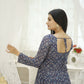 Aayaa Printed Faux Georgette with Embroidery Thread Sequins work Gown - Multi Color