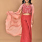Morchari Women Hand Embroidery Crop Top-Rust - Swadesiicart