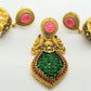 Multicolor Matt Finish Peacock Pendant Set | Swadesiicart