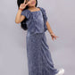 Lil Drama Glam Up Girls Blue Party Top and Pant Set | Swadesiicart