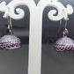 Terracotta Hanging Jhumkas-Silver Pink