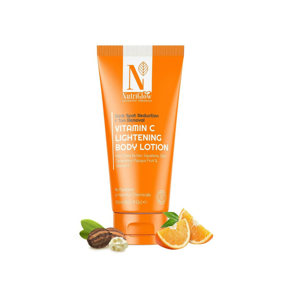 NutriGlow Advanced Organics Vitamin C Lightening Deep Moisture, Brightening Body Lotion - Nutriglow Cosmetics