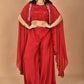 Morchari Women And Hand Embroidery Palazzo Set-Maroon - Swadesiicart