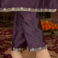 The52 Wine Women's Gorgeous Vichitra Fabric Embroidered Work Straight Kurta Pant and Dupatta Set - Swadesiicart