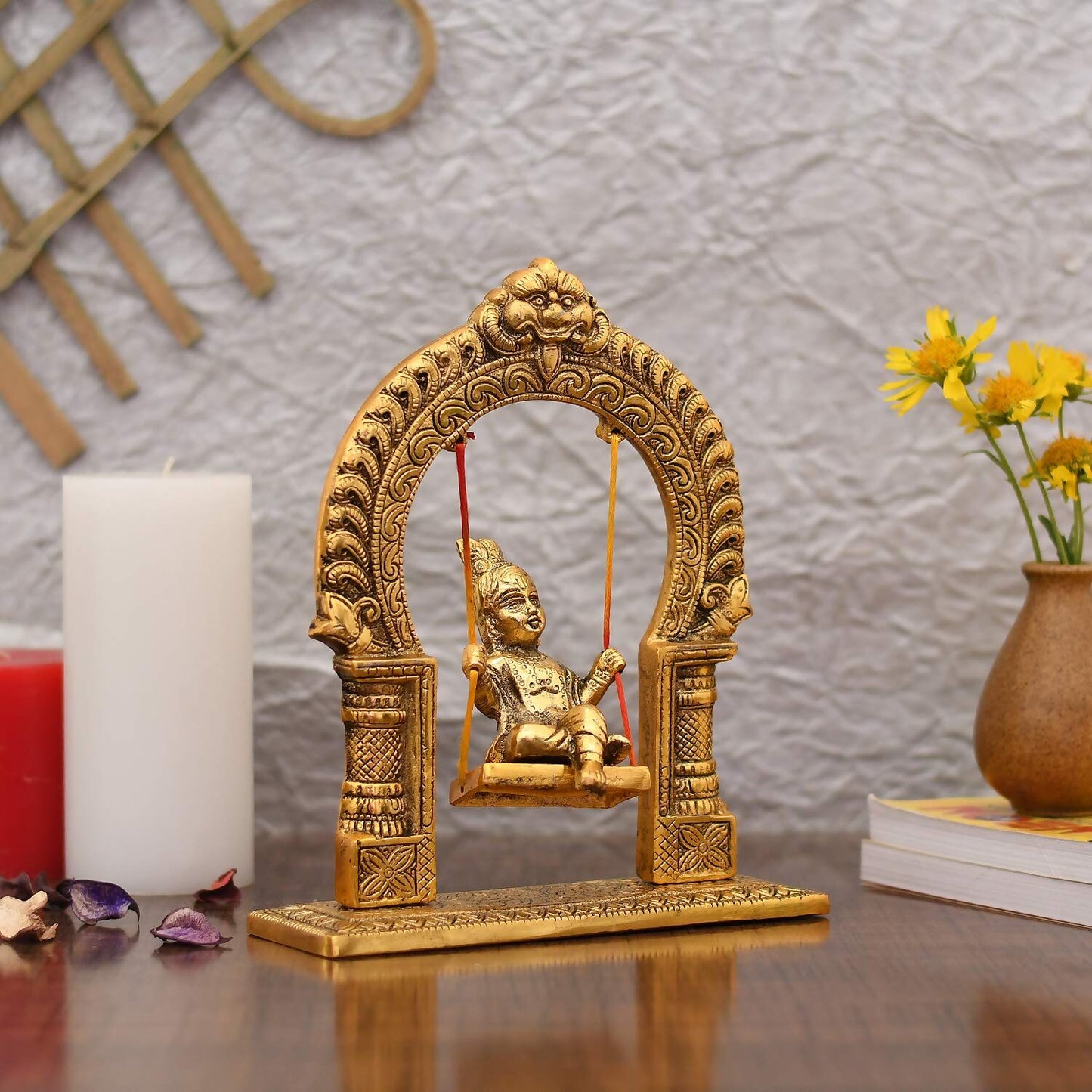 Collectible India Metal Laddu Gopal Idol - Swadesiicart