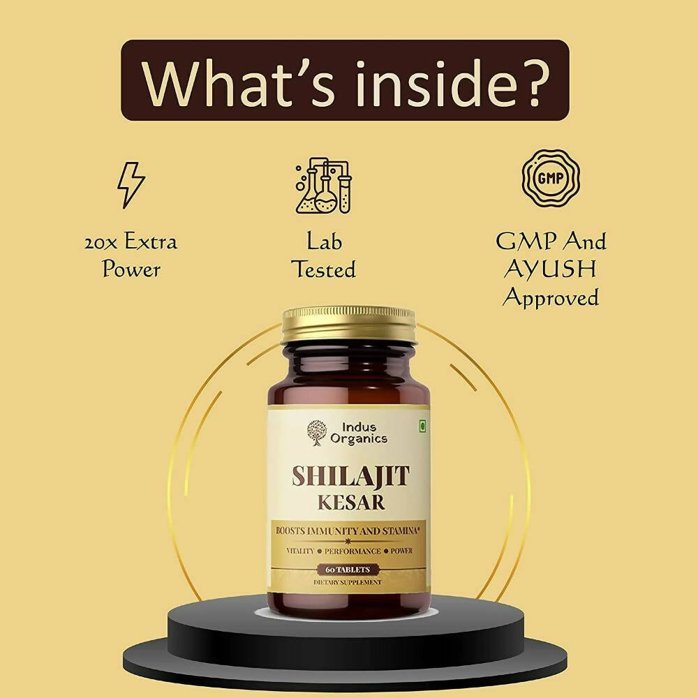 Indus Organics Pure Sj Kesar Tablets - Swadesiicart