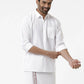 Ramraj Cotton Mens Full Sleeve Formal Poly Cotton White Shirt | Swadesiicart