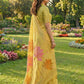 Shree Shyam Fashion Yellow Linen Cotton Saree