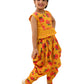 Lil Drama Genda Phool Mustard Crop Top and Dhoti Set For Girls | Swadesiicart