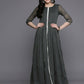Ahalyaa Women's Traditional wear Kurta Set - Grey | Swadesiicart