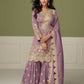 Anaita Purple Real Shimmer Readymade Suit with Embroidery & Real Mirror Work